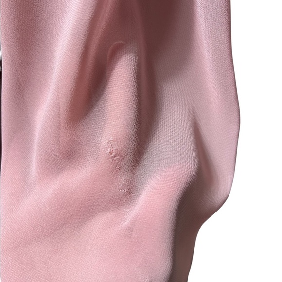 Azazie “Bonnie” chiffon A-line bridesmaid long dress, S halter neckline ruched - Picture 13 of 15